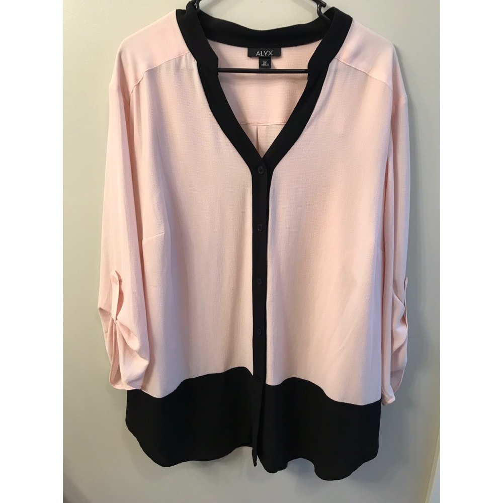 Pink and Black Blouse